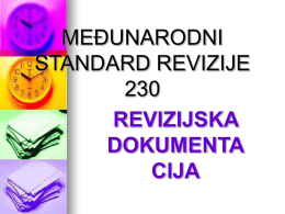 msr 230 – revizijska dokumentacija
