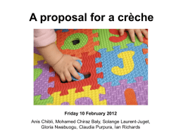 Proposal for a crèche