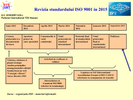 Revizia standardului ISO 9001 in 2015 Sursa