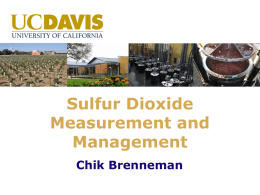 Sulfur Dioxide Measurement and Management