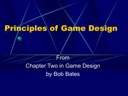 Principles of Game Design