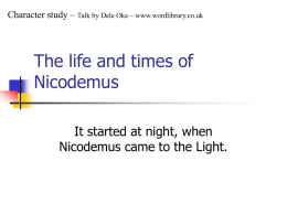Lessons from Nicodemus - The Living Word Library