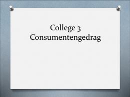 College 3 Consumentengedrag