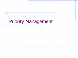 Priority Management