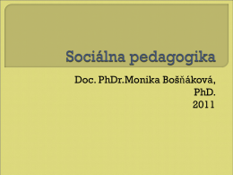 Sociálna pedagogika-prednáška