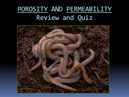 Porosity & Permeability Review Quiz