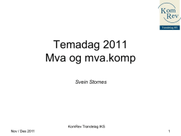 Mva - KomRev Trøndelag IKS