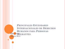 Principales estándares internacionales de derechos humanos para