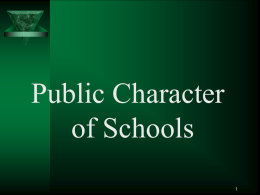 Public Character of Schools