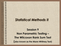 The Wilcoxon Rank Sum Test