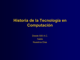 Historia de la Tecnología en Computación