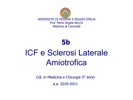 5b.ICF e SLA - Facoltà di Medicina e Chirurgia