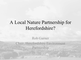An LNP for Herefordshire? - Rob Garner & Bill Bloxsome