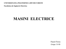 Masini electrice - Universitatea Politehnica din Bucuresti