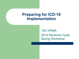 Preparing for ICD-10 Implementation