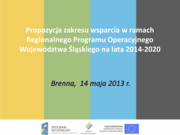 Prezentacja Projekt RPO WSL 2014-2020