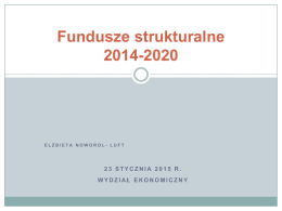 Fundusze strukturalne 2014-2020