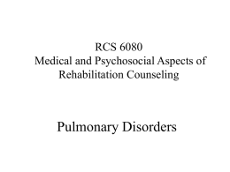 RCS 6080 Medical and Psychosocial Aspects of Rehabilitation