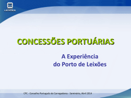 PORTO DE LEIXÕES - Conselho Português de Carregadores