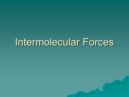 Intermolecular Forces - Montgomery County Schools