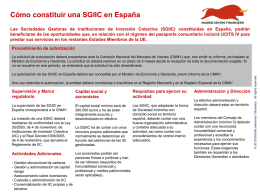 Cómo constituir una SGIIC en España
