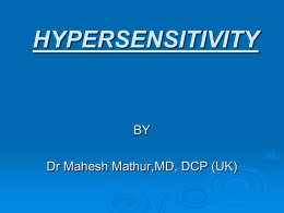 HYPERSENSITIVITY - Dr. Raj Kumar Sharma