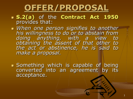 offer & acceptance
