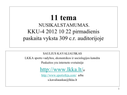 11 tema Nusikalstamumas. KKU-4 - Lietuvos sporto universitetas
