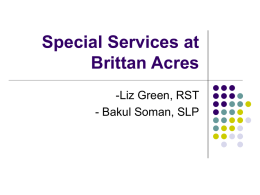BA Special Services - Brittan Acres Elementary School