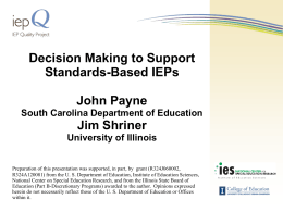 Standards-based IEP