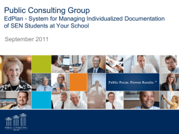 Public Consulting Group EdPlan Special Education