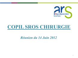 COPIL SROS CHIRURGIE Réunion du 14 Juin 2012