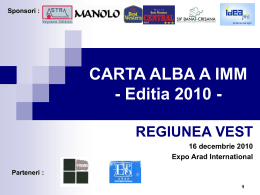 prezentare CARTA ALBA A IMM 2010