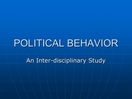 POLITICAL BEHAVIOR