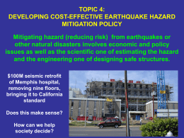 Developing cost-effective earthquake hazard mitigation policy