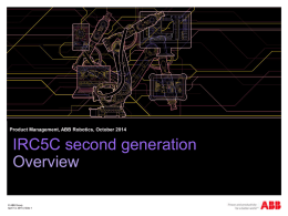 IRC5C 2nd Generation presentation