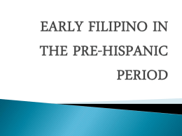 early filipino in the pre-hispanic period