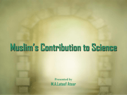 Muslim Scientists with Background