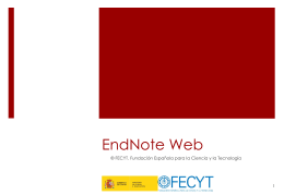 EndNote_Presentacion_2011 - Acceso a la Web of Knowledge