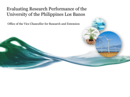UPLB Research performance evaluation