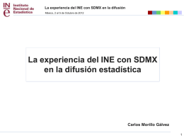 Experiencia SDMX INE-España
