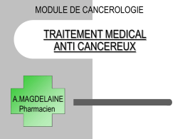 chimiotherapie anti-cancereuse - IFSI Salon 2007-2010