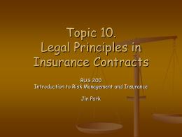 Insurance contracts