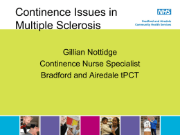 Continence Issues in Multiple Sclerosis