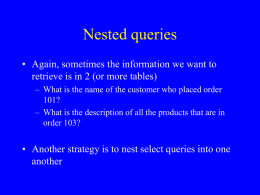 CS-220 Select Nested Queries
