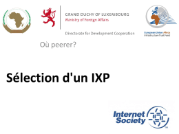Sélection d`un IXP - African Union Pages