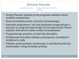 Pascal i programiranje