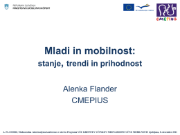 Alenka Flander, Mladi in mobilnost