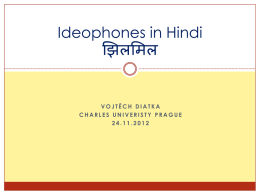 Ideophones in Hindi