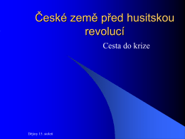 České země a husitská reformace